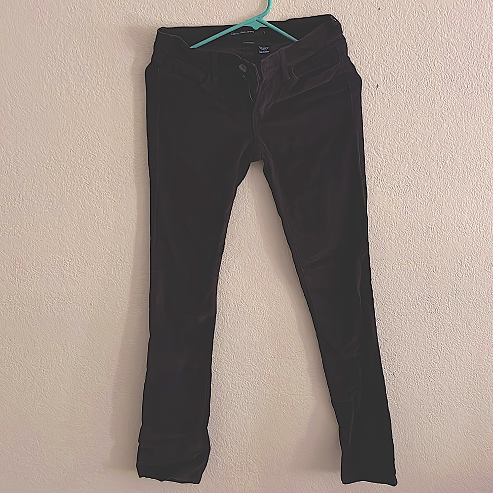 Berry color corduroy Calvin Klein pants.